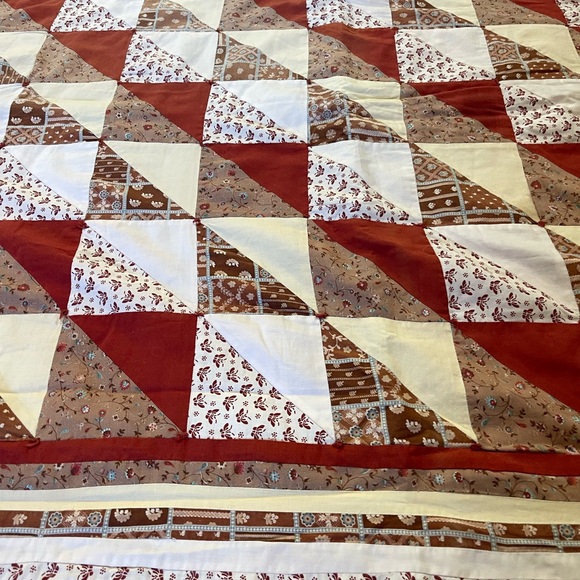 Handmade Patchwork Quilt 64” by 94” - Picture 7 of 9